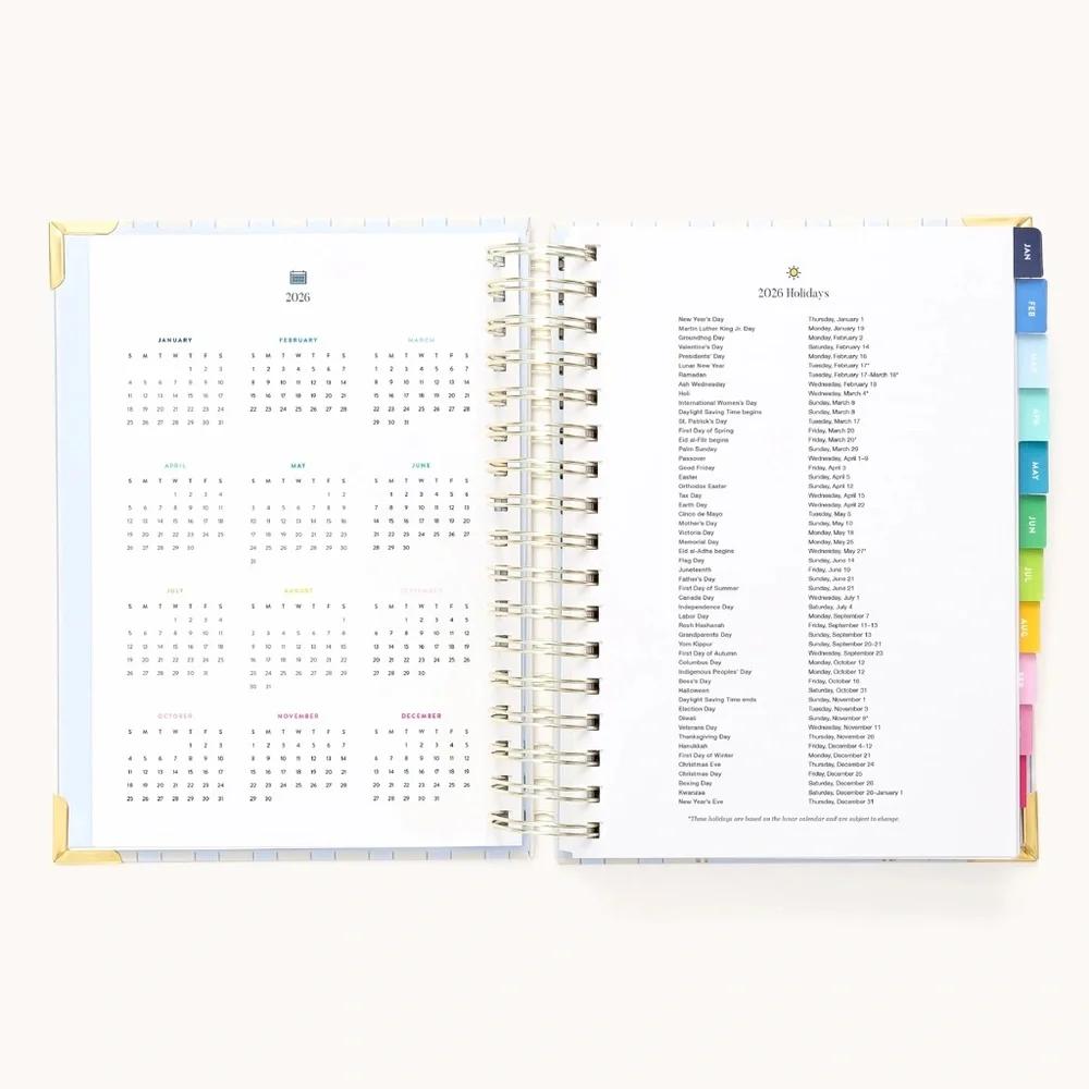 SIMPLIFIED 2026 Daily Planner | Spiral Agenda